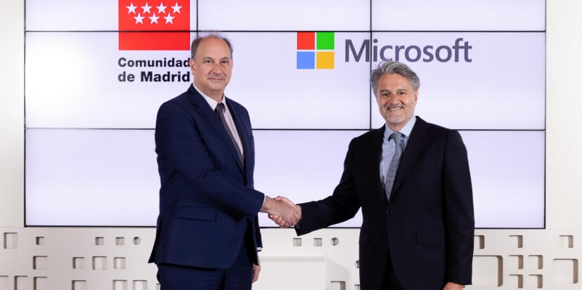 Acuerdo de La Comunidad de Madrid y Microsoft para impulsar la IA en los servicios públicos