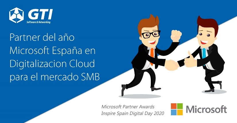 GTI, Partner del año por Microsoft en Digitalización Cloud para el mercado SMB