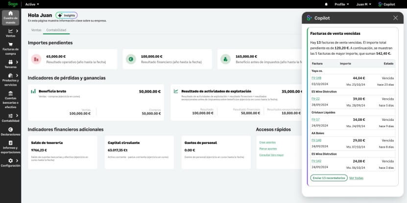 Sage presenta un asistente de contabilidad apoyado por inteligencia artificial