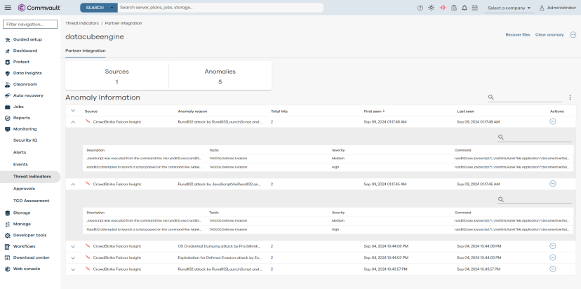 Nueva integración de Commvault y CrowdStrike