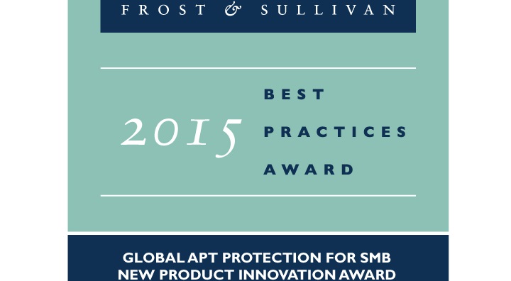 Frost & Sullivan concede el premio Producto Innovador 2015 a APT Blocker de WatchGuard