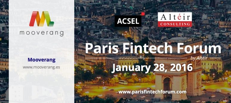 mooverang estará presente en Paris Fintech Forum, el mayor evento europeo del sector Fintech