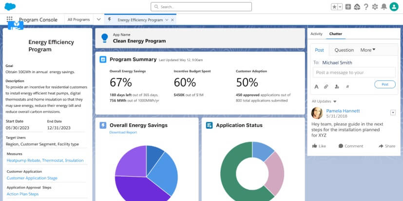 Salesforce presenta una solución de sostenibilidad para empresas energéticas y utilities