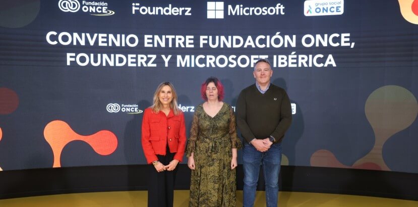 Colaboración entre Fundación ONCE, Microsoft y Founderz