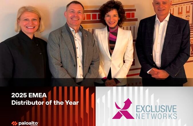 Exclusive Networks, galardonada con el premio al Distribuidor del Año 2025 de Palo Alto Networks en EMEA